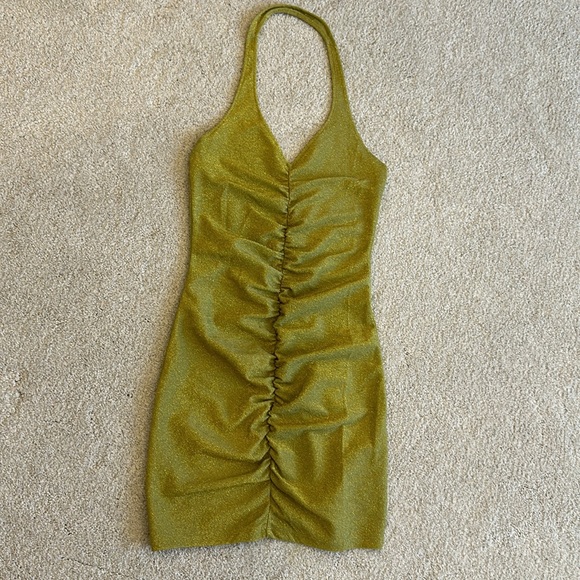 GREEN HALTER DRESS - Picture 10 of 10